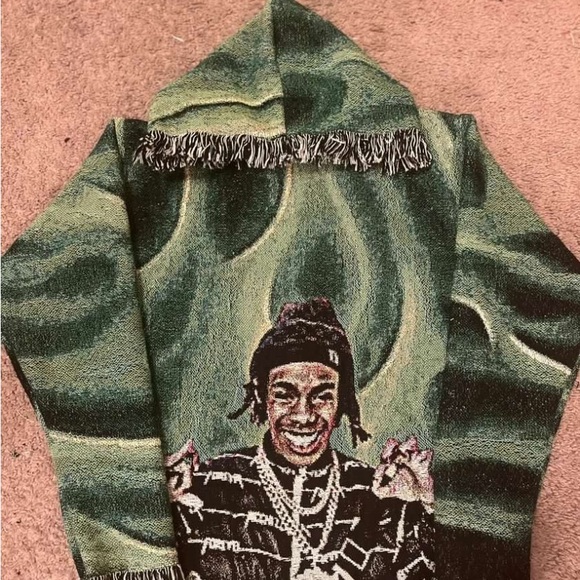 Green Graphic Knit Sweater